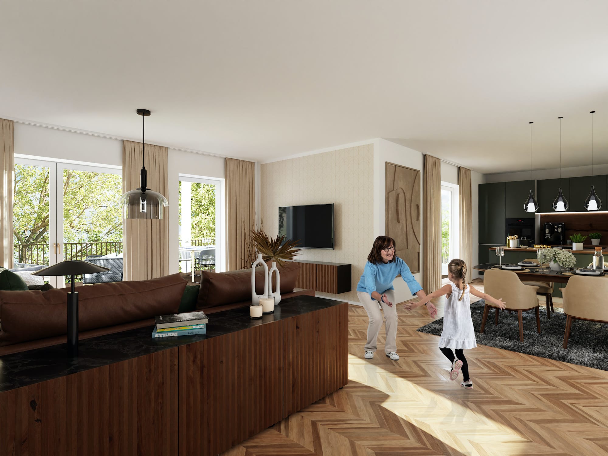 CASPARI9 - Energieeffiziente und Barrierefreie Eigentumswohnungen am Zentrum von Zwickau - Wohnzimmer